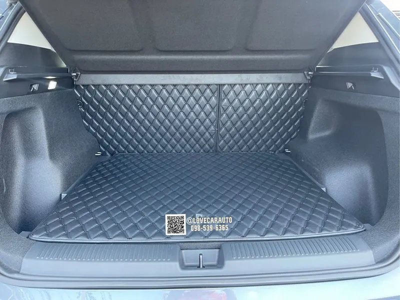 พรมปูพื้นรถยนต์ MG S5 EV ด้ายคู่ สีดำด้ายดำ