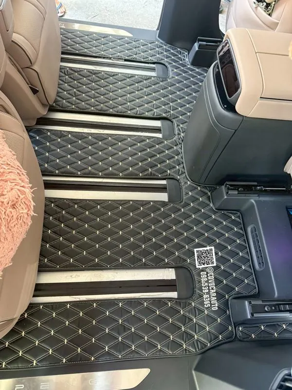 พรมปูพื้นรถตู้-Xpeng-X9-VVIP-ด้ายคู่สีดำด้ายทอง