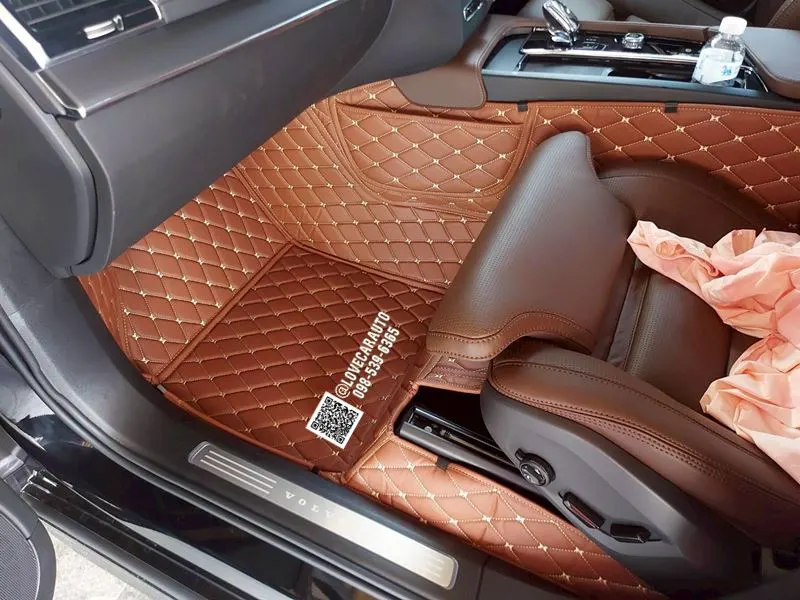 พรมปูพื้นรถยนต์6D Volvo XC90 น้ำตาลเข้ม