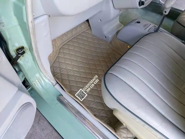 พรมปูพื้นรถยนต์ 6D Nissan figaro สีครีม